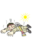 従業員が熱中症